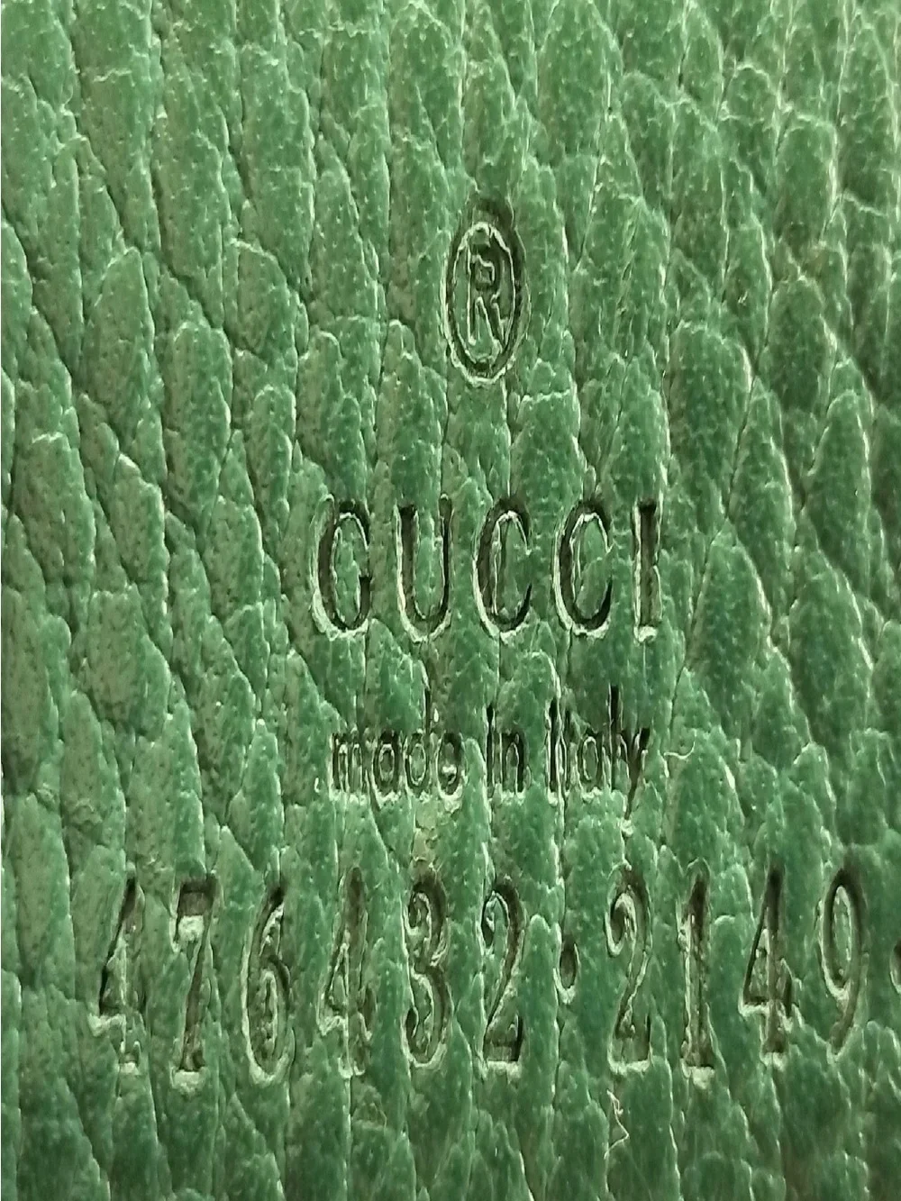 Gucci Green Leather Bag with Gold-Tone Jeweled Dionysus